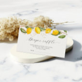 Lemon Summer Diaper Raffle Ticket Baby Dusche Begleitkarte
