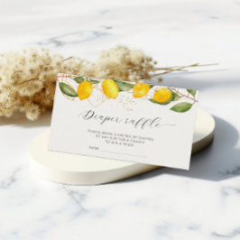 Lemon Summer Diaper Raffle Ticket Baby Dusche Begleitkarte