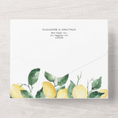 Lemon Summer Fruit Yellow Wedding Details UAWG All In One Einladung (Rückseite)