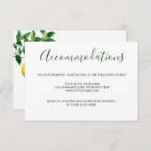 Lemon Summer Greenery Elegante Hochzeitsfeier RSVP Karte (Vorne/Hinten)