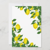 Lemon Summer Modern Yellow Wedding Einladung (Rückseite)