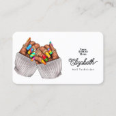 Lemon Summer Nail Salon Design Visitenkarte (Vorderseite)