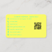 Lemon Summer Nail Salon Design Visitenkarte (Rückseite)