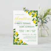 Lemon Summer Probe Dinner Einladung (Stehend Vorderseite)