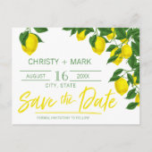 Lemon Summer | Save the Date Postkarte (Vorderseite)