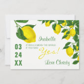 Lemon Summer Werden Sie meine Bridesmaid sein Einladung (Rückseite)