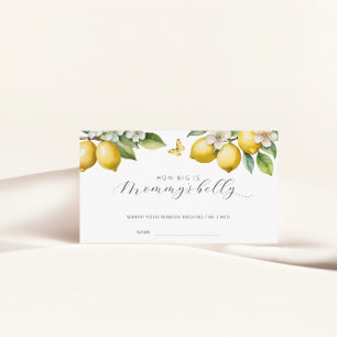 Lemon Summer Wie groß ist Mommys Bauchzettel Begleitkarte