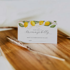 Lemon Summer Wie groß ist Mommys Bauchzettel Begleitkarte