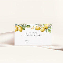 Lemon Summer Wie viele Lemon Drops Spiel Begleitkarte