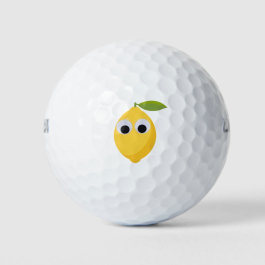 Lemon, sweet fruit with googly eyes golfball (Vorderseite)