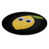 Lemon, sweet fruit with googly eyes schneidebrett (Ecke)