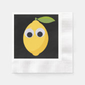 Lemon, sweet fruit with googly eyes serviette (Vorderseite)