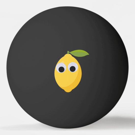 Lemon, sweet fruit with googly eyes tischtennisball (Vorderseite)
