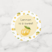 Lemon Sweet One 1. Geburtstag Konfetti (Klein Vorderseite)