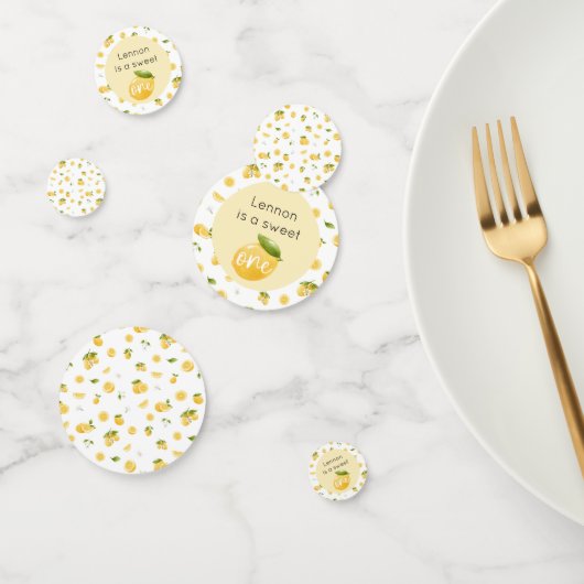 Lemon Sweet One 1. Geburtstag Konfetti (Gruppe)