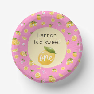 Lemon Sweet One 1. Geburtstag Pappteller