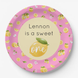 Lemon Sweet One 1. Geburtstag Pappteller
