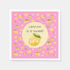 Lemon Sweet One 1. Geburtstag Party Serviette