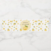 Lemon Sweet One 1. Geburtstag Wasserflaschenetikett (Einzelnes Label)