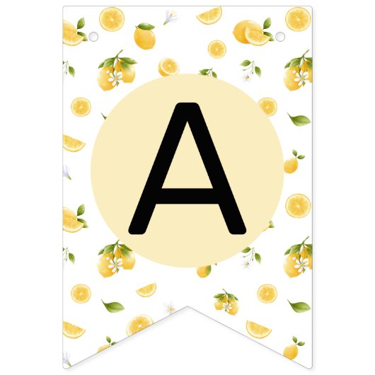 Lemon Sweet One 1. Geburtstag Wimpelkette (Dritte Fahne)