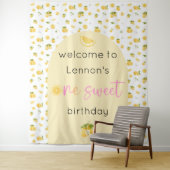 Lemon Sweet One Birthday Backdrop Tapestation Wandteppich (Beispiel)
