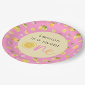 Lemon Sweet One Birthday Party Pappteller (Schrägansicht)