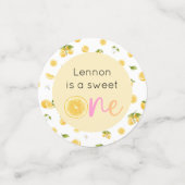 Lemon Sweet One Geburtstag Konfetti (Klein Vorderseite)