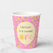 Lemon Sweet One Geburtstag Pappbecher (Vorderseite)
