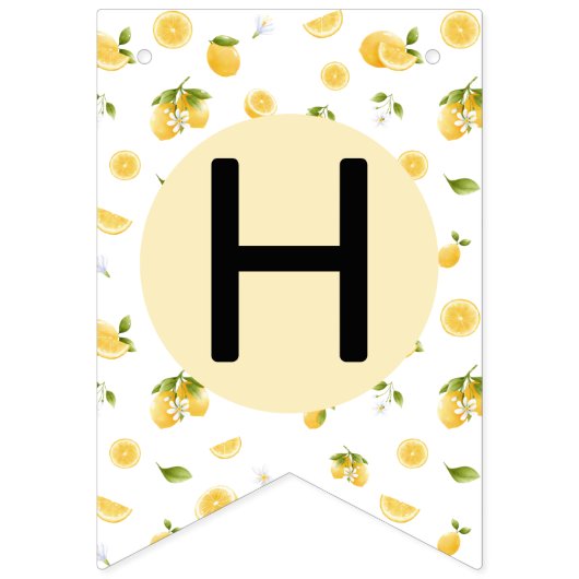 Lemon Sweet One Geburtstag Wimpelkette (Zweite Fahne)