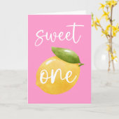 Lemon Sweet One Happy Birthday Card Karte (Gelbe Blume)