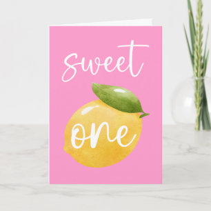 Lemon Sweet One Happy Birthday Card Karte