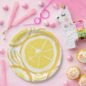Lemon Swirl Abstraktes Party Pappteller (Party)