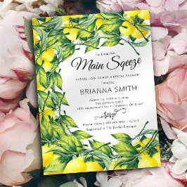 Lemon Swirl Vibranl Bridal Dusche Einladung