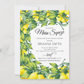 Lemon Swirl Vibranl Bridal Dusche Einladung (Vorderseite)