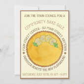 Lemon Tart Tarte au Citron Bake Sale Pisa Einladung (Vorderseite)