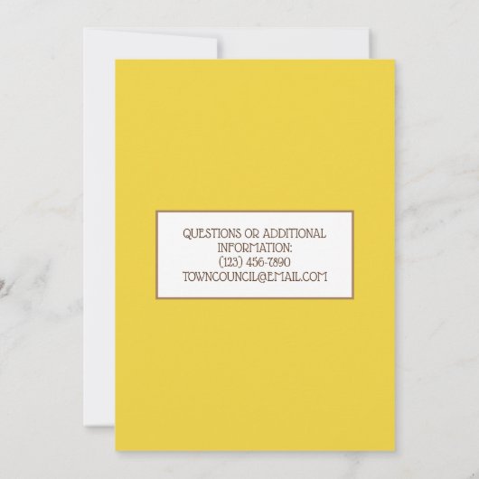 Lemon Tart Tarte au Citron Bake Sale Pisa Einladung (Rückseite)