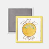 Lemon Tart Tarte au Citron Curd Pie Backfood Magnet (Vorderseite/Rückseite)