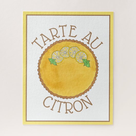 Lemon Tart Tarte au Citron Curd Pie Backfood Puzzle (Vertikal)