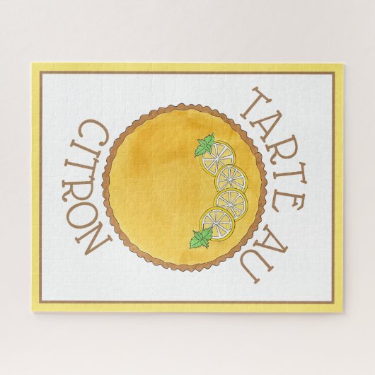Lemon Tart Tarte au Citron Curd Pie Backfood Puzzle (Horizontal)