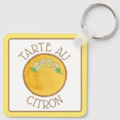 Lemon Tart Tarte au Citron Curd Pie Backfood Schlüsselanhänger (Rückseite)