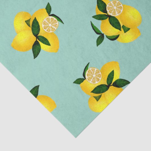 Lemon Teal Seidenpapier (Detail)