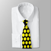 Lemon Techno Dots Modern Black Krawatte (Gebunden)