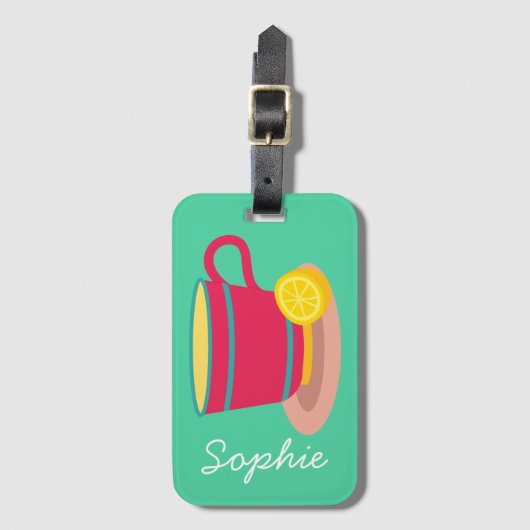 Lemon Tee für Teeliebhaber Gepäckanhänger (Vorderseite Vertikal)