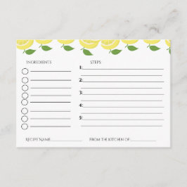 Lemon Thema Brautparty Rezept Anfrage Begleitkarte