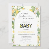 Lemon Thema kleine süße Babydusche Einladung (Vorderseite)