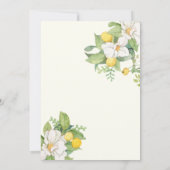 Lemon Thema kleine süße Babydusche Einladung (Rückseite)