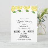 Lemon Thema Sommer Brautparty Einladung (Stehend Vorderseite)
