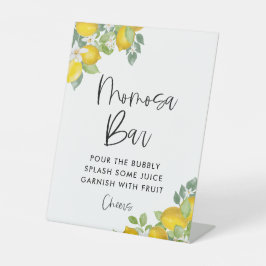 Lemon Theme Baby Shower Momosa Bar Sign Sockelschild