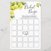 Lemon Theme Brautparty Bingo Cards (Vorderseite)