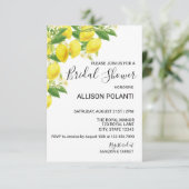 Lemon Theme Brautparty Einladung (Stehend Vorderseite)